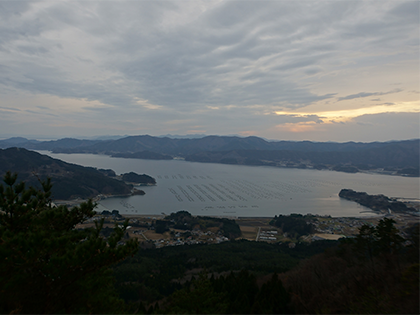 箱根山展望台から見下ろす広田湾