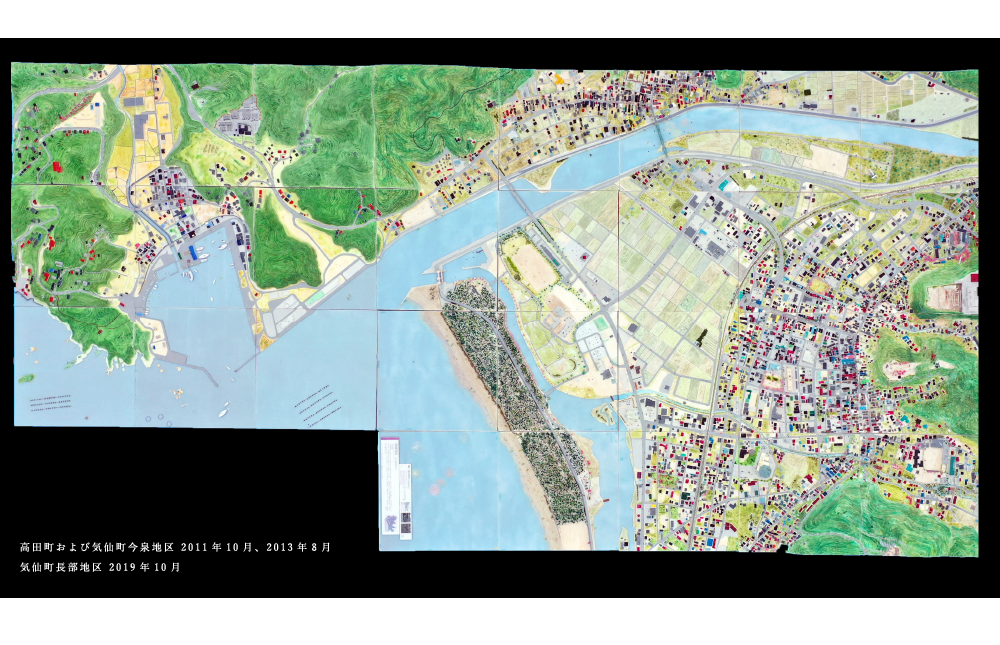 陸前高田市街地模型地図